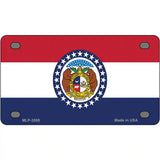 Missouri State Flag Metal Novelty License Plate 4" x 2.2" (MLP)