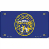 Nebraska State Flag Metal Novelty License Plate 4" x 2.2" (MLP)