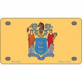 New Jersey State Flag Metal Novelty License Plate 4" x 2.2" (MLP)