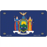 New York State Flag Metal Novelty License Plate 4" x 2.2" (MLP)