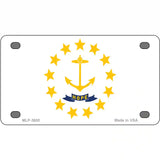 Rhode Island State Flag Metal Novelty License Plate 4" x 2.2" (MLP)