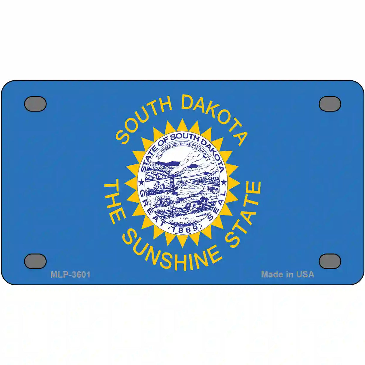 South Dakota State Flag Metal Novelty License Plate 4" x 2.2" (MLP)