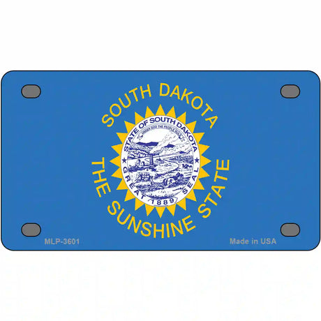 South Dakota State Flag Metal Novelty License Plate 4" x 2.2" (MLP)