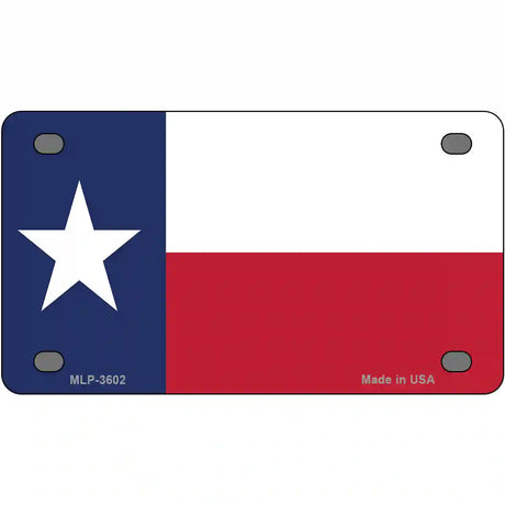 Texas State Flag Metal Novelty License Plate 4" x 2.2" (MLP)