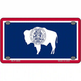 Wyoming State Flag Metal Novelty License Plate 4" x 2.2" (MLP)