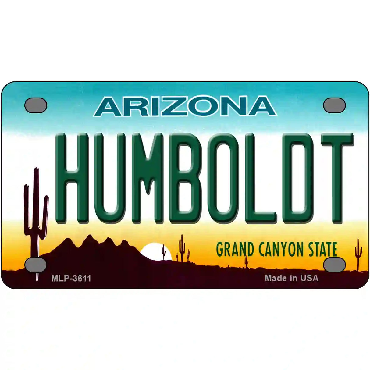 Humboldt Arizona Metal Novelty License Plate 4" x 2.2" (MLP)