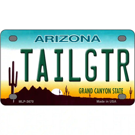 Tailgtr Arizona Novelty Metal License Plate 4" x 2.2" (MLP)