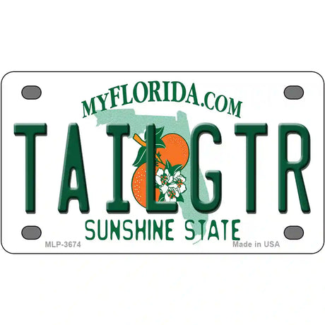 Tailgtr Florida Novelty Metal License Plate 4" x 2.2" (MLP)