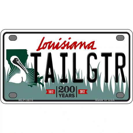 Tailgtr Louisiana Novelty Metal License Plate 4" x 2.2" (MLP)