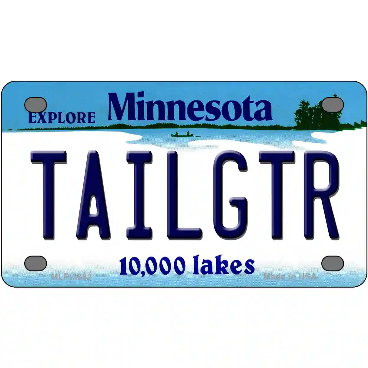 Tailgtr Minnesota Novelty Metal License Plate 4" x 2.2" (MLP)