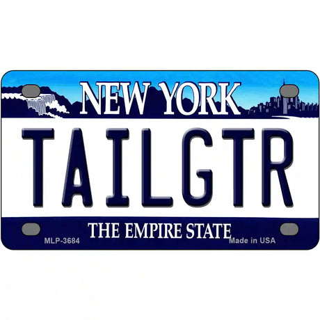 Tailgtr New York Novelty Metal License Plate 4" x 2.2" (MLP)