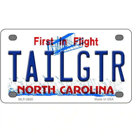 Tailgtr North Carolina Novelty Metal License Plate 4" x 2.2" (MLP)