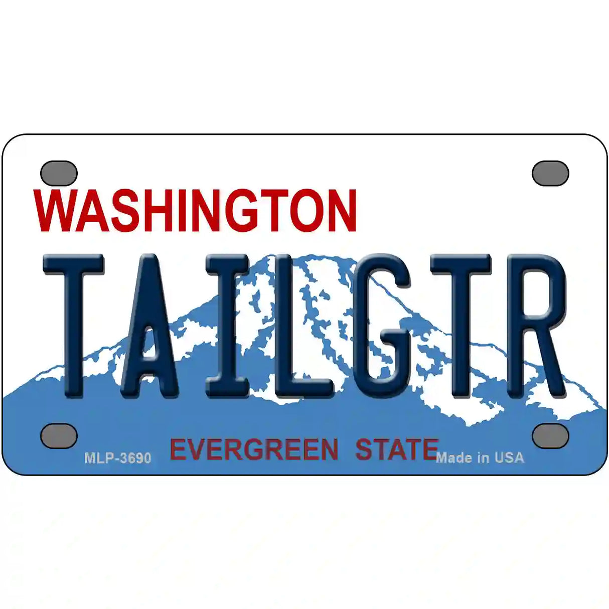 Tailgtr Washington Novelty Metal License Plate 4" x 2.2" (MLP)