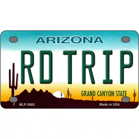 Rd Trip Arizona Novelty Metal License Plate 4" x 2.2" (MLP)