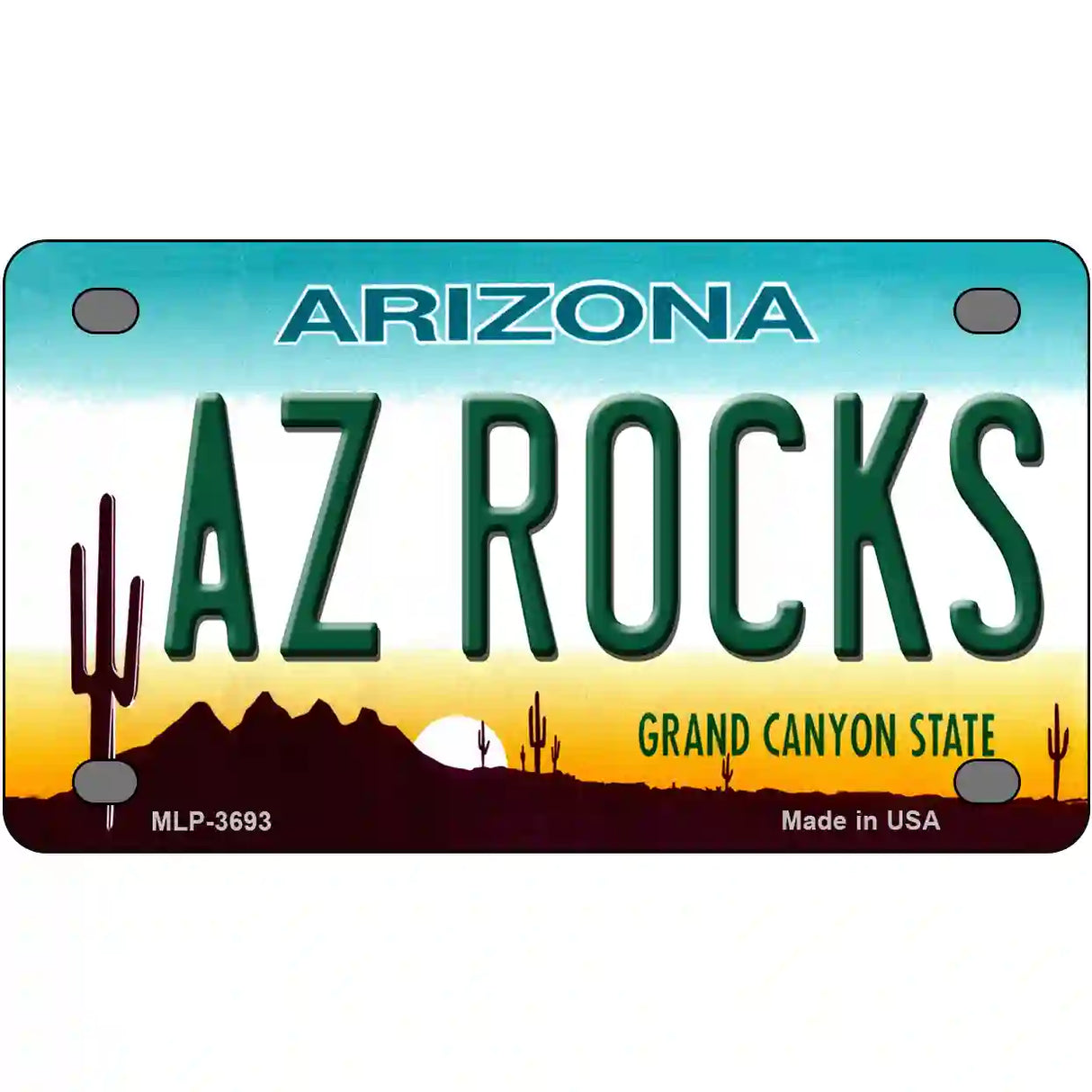 Az Rocks Novelty Metal License Plate 4" x 2.2" (MLP)