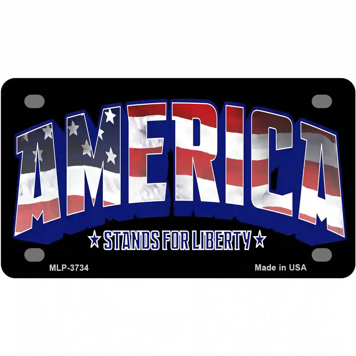 America Metal Novelty License Plate 4" x 2.2" (MLP)