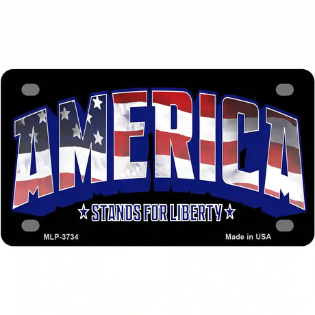 America Metal Novelty License Plate 4" x 2.2" (MLP)