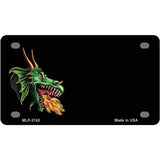 Dragon Offset Customizable Metal Novelty License Plate 4" x 2.2" (MLP)