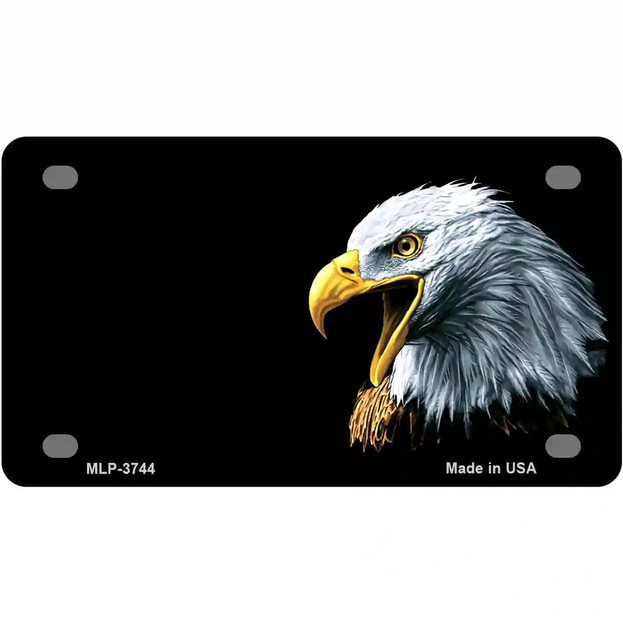 Bald Eagle Offset Metal Novelty License Plate 4" x 2.2" (MLP)