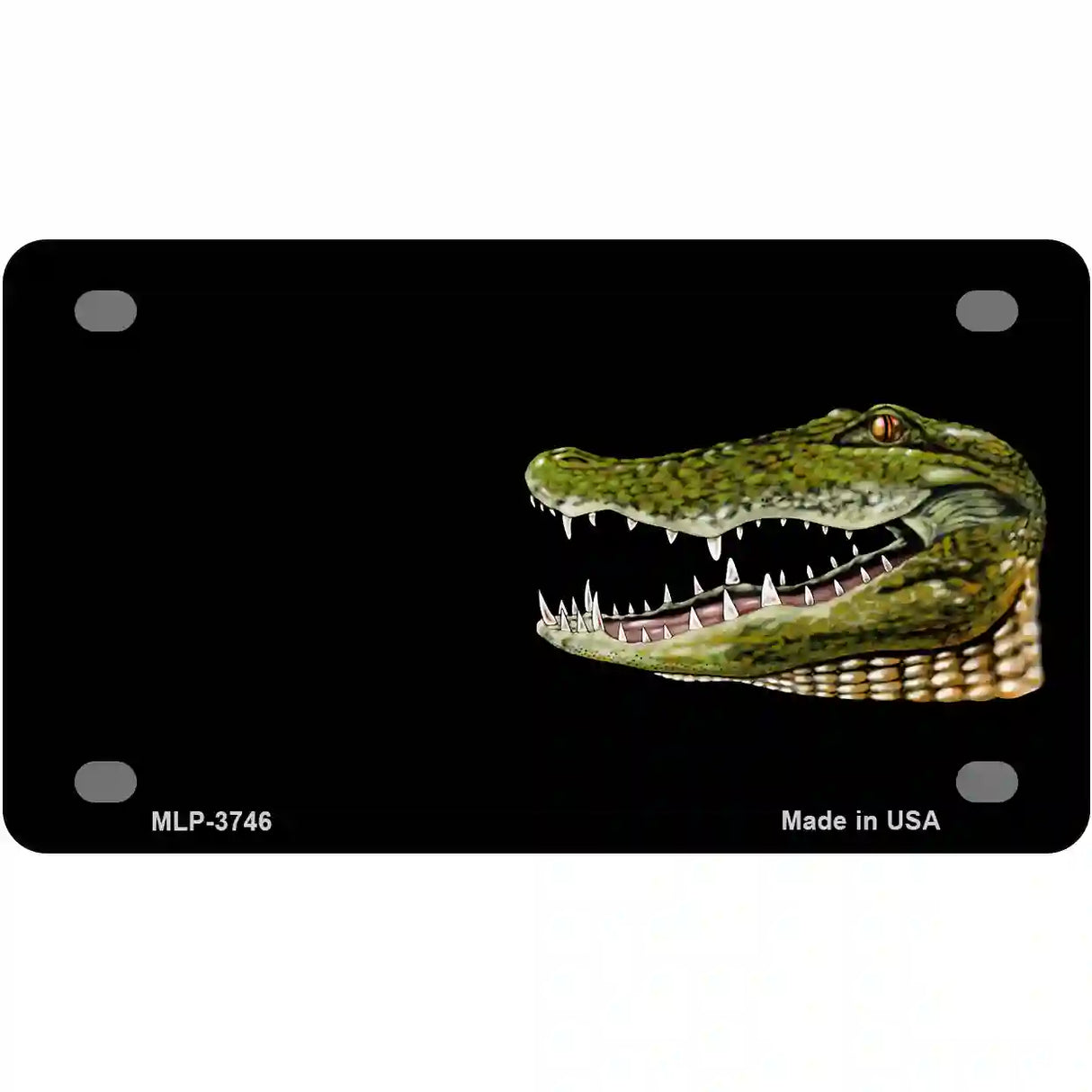 Gator Offset Metal Novelty License Plate 4" x 2.2" (MLP)