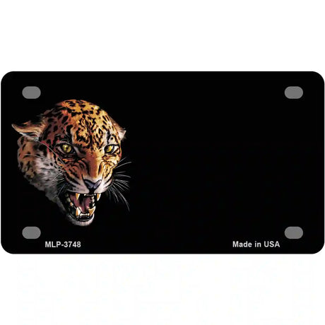 Jaguar Offset Metal Novelty License Plate 4" x 2.2" (MLP)