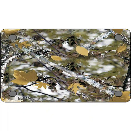 Real Leaf Camouflage Metal Novelty License Plate 4" x 2.2" (MLP)