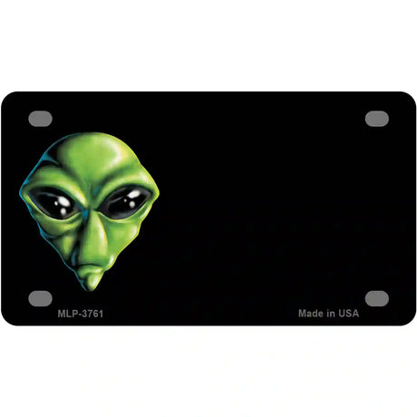 Alien Offset Metal Novelty License Plate 4" x 2.2" (MLP)