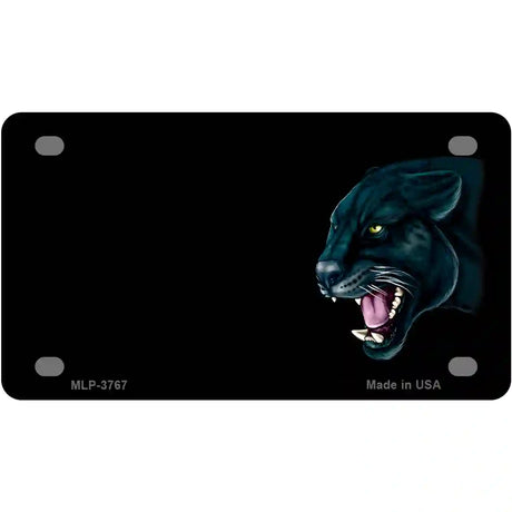 Panther Offset Profile Metal Novelty License Plate 4" x 2.2" (MLP)