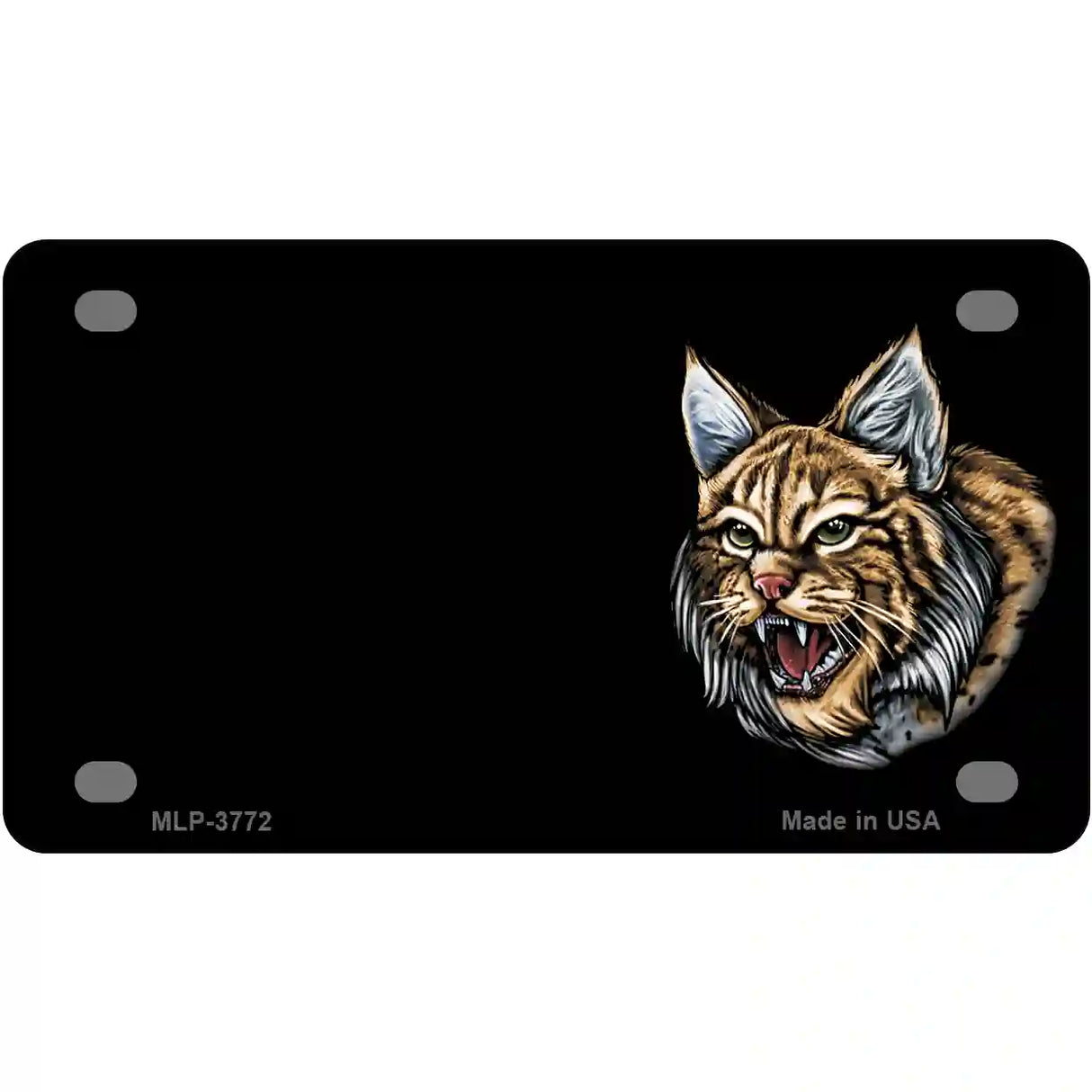 Bobcat Offset Metal Novelty License Plate 4" x 2.2" (MLP)