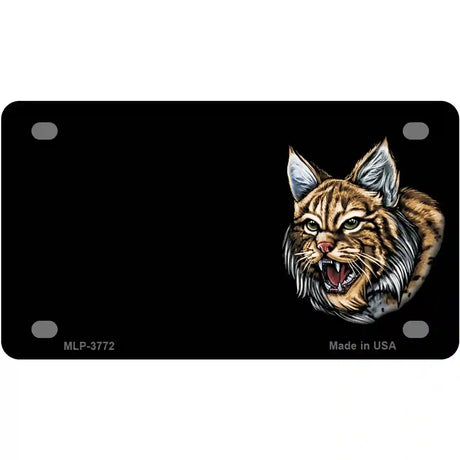 Bobcat Offset Metal Novelty License Plate 4" x 2.2" (MLP)