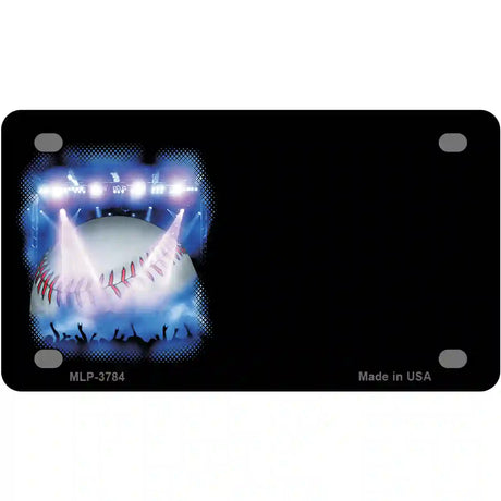 Baseball Game Offset Metal Novelty License Plate 4" x 2.2" (MLP)