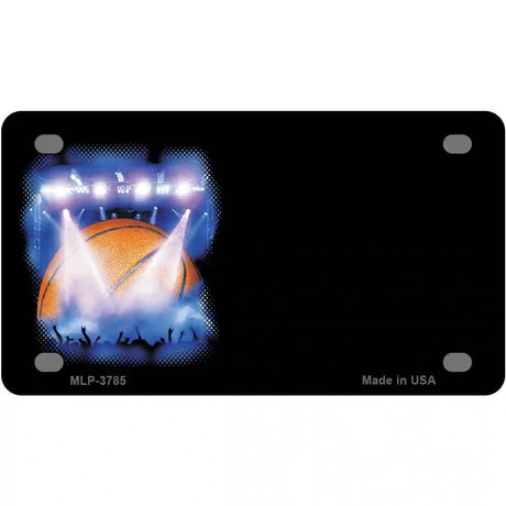 Basketball Game Offset Metal Novelty License Plate 4" x 2.2" (MLP)