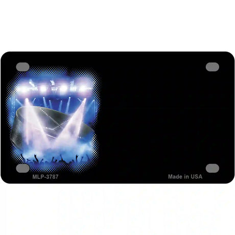 Hockey Game Offset Metal Novelty License Plate 4" x 2.2" (MLP)