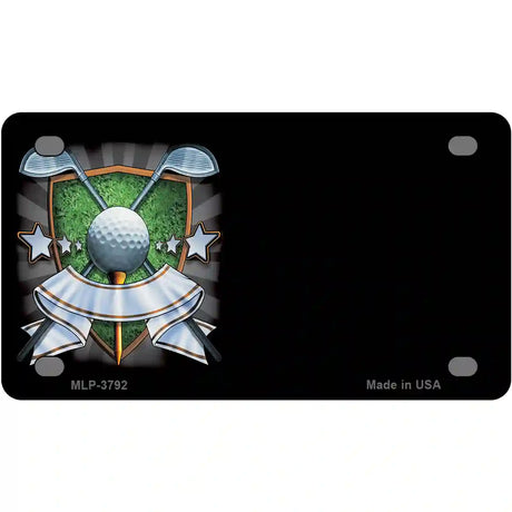 Golf Banner Offset Metal Novelty License Plate 4" x 2.2" (MLP)