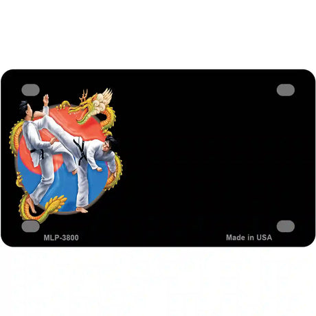 Tae Kwon Do Offset Metal Novelty License Plate 4" x 2.2" (MLP)