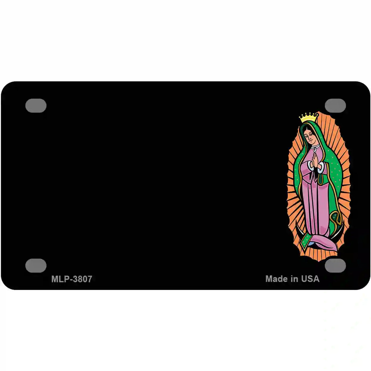 Virgin Mary Offset Metal Novelty License Plate 4" x 2.2" (MLP)