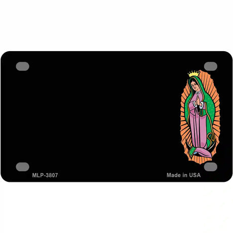 Virgin Mary Offset Metal Novelty License Plate 4" x 2.2" (MLP)