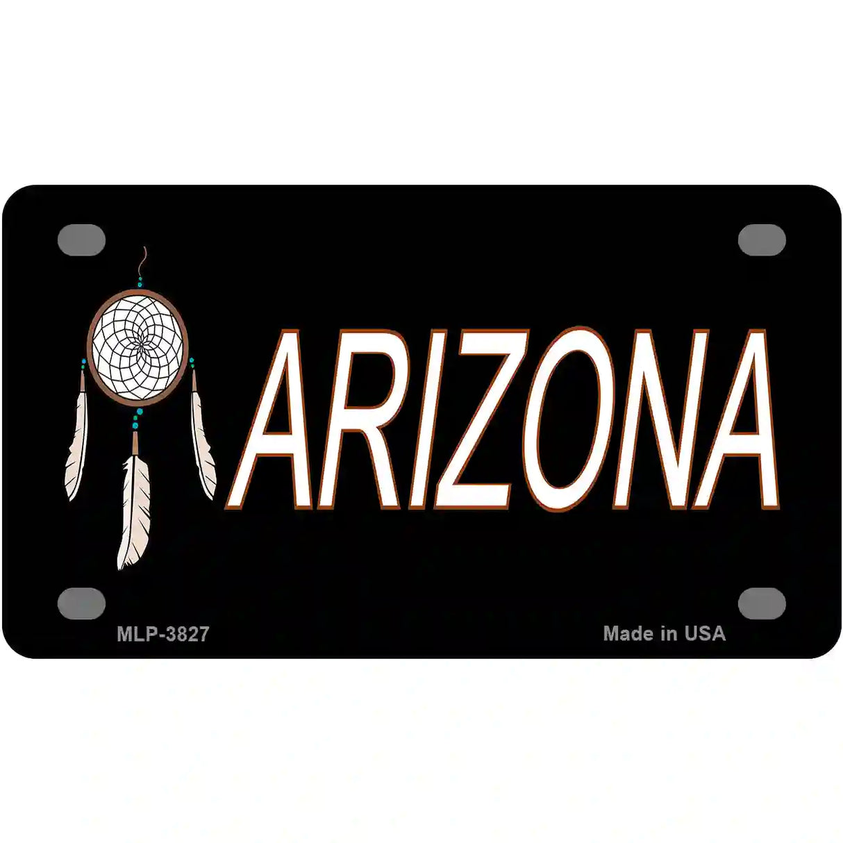 Dreamweaver Offset Arizona Metal Novelty License Plate 4" x 2.2" (MLP)