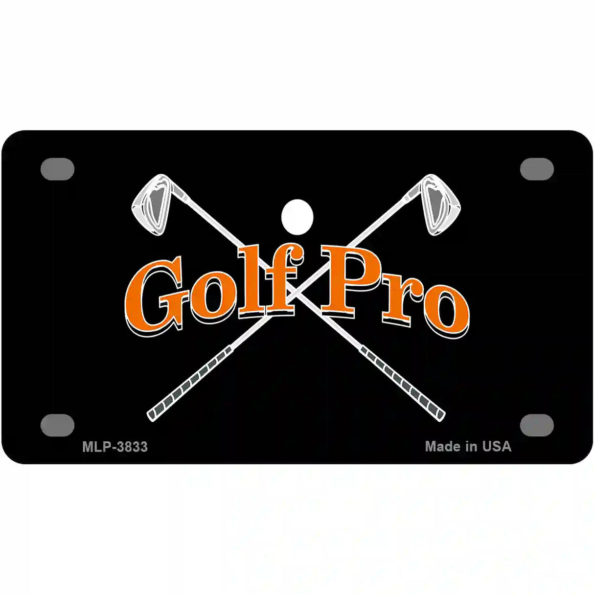 Golf Pro Metal Novelty License Plate 4" x 2.2" (MLP)