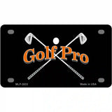 Golf Pro Metal Novelty License Plate 4" x 2.2" (MLP)