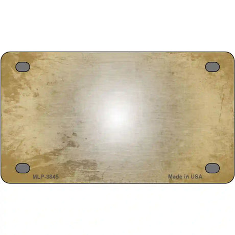 Gold White Fade Scratched License Plate Metal Novelty 4" x 2.2" (MLP)