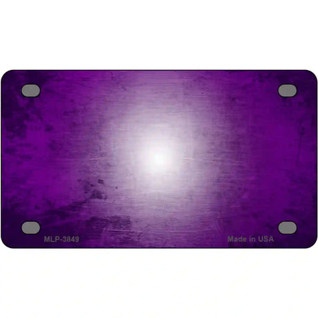 Purple White Fade Scratched License Plate Metal Novelty 4" x 2.2" (MLP)