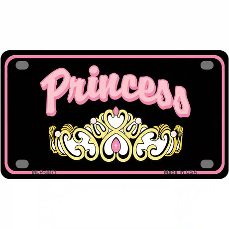 Princess Tiara Metal Novelty License Plate 4" x 2.2" (MLP)