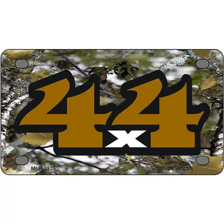 4x4 Camouflage Metal Novelty License Plate 4" x 2.2" (MLP)