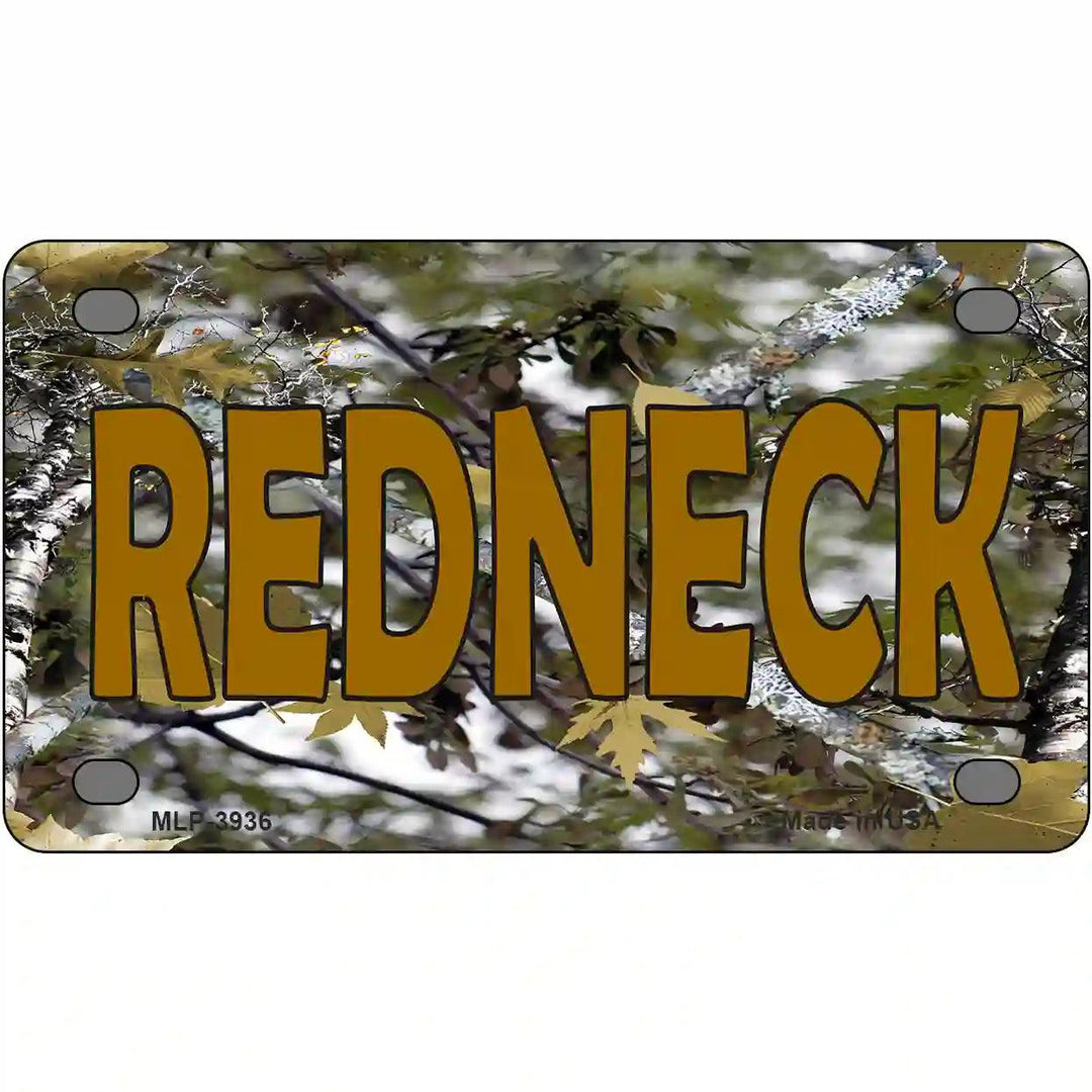 Redneck Camo Metal Novelty License Plate 4" x 2.2" (MLP)