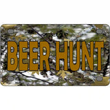 Beer Hunt Metal Novelty License Plate 4" x 2.2" (MLP)