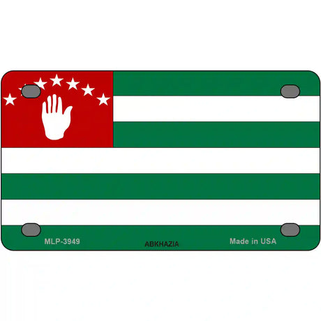 Abkhazia Flag Metal Novelty License Plate 4" x 2.2" (MLP)