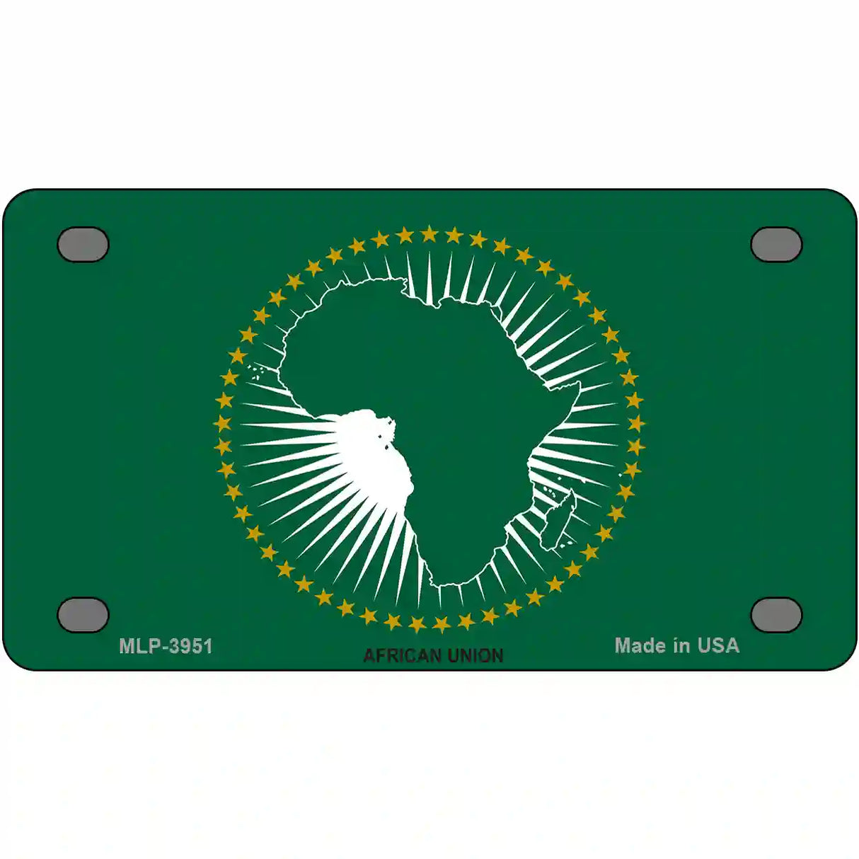 African Union Flag Metal Novelty License Plate 4" x 2.2" (MLP)