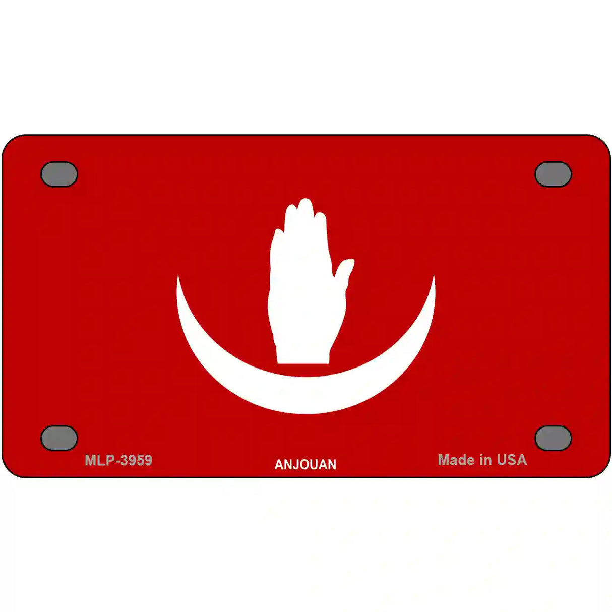 Anjouan Flag Metal Novelty License Plate 4" x 2.2" (MLP)