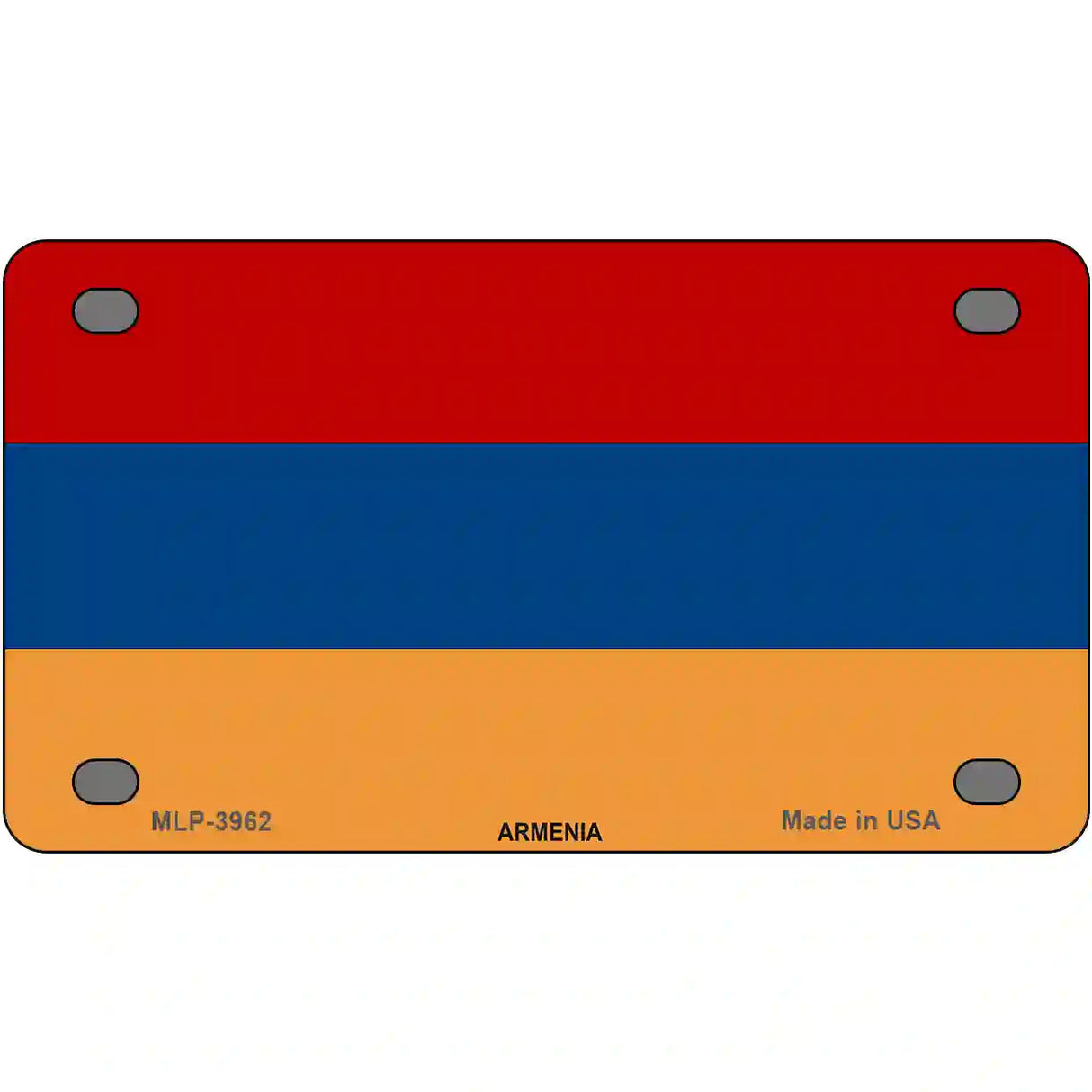 Armenia Flag Metal Novelty License Plate 4" x 2.2" (MLP)